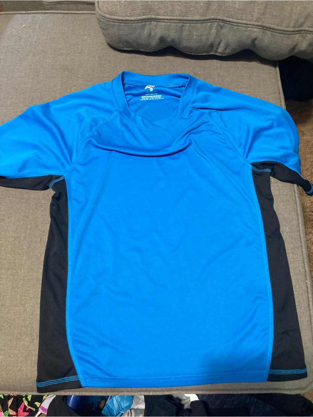 Kanu Surf Blue and Black Short-Sleeve Men's Rash Guard